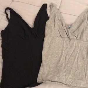 Lot of two maternity/nursing tanks